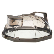 Mikrowellen-Abdeckhaube mit Griff und Wasseraufbewahrungsbox, Transparente Wärmedämmabdeckung Hält Den Mikrowellenherd Sauber