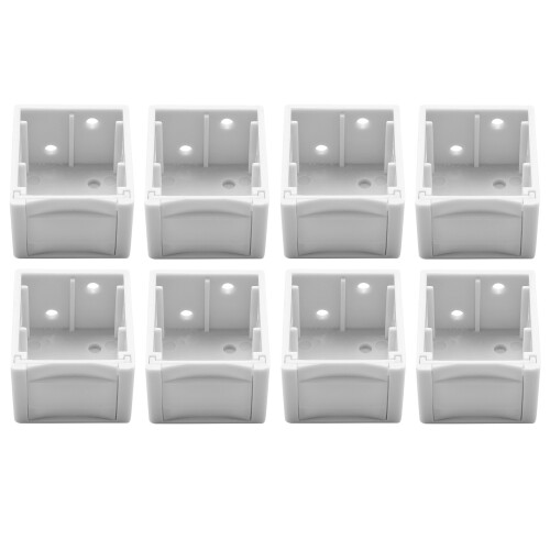 8Pcs 1 Inch Blind Brackets White Profile Box Mounting Bracket Window Blinds Headrail Bracket