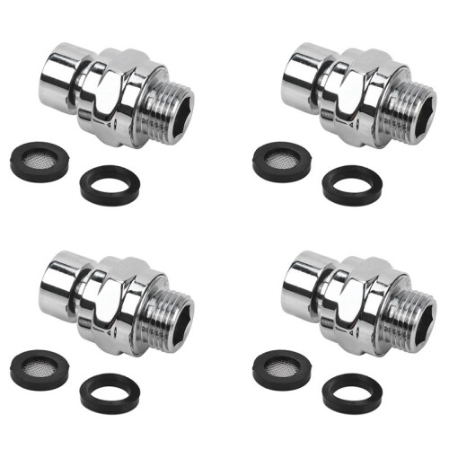 4X Brass Chrome  Joint Shower Arm  Angle Adjustable Swivel Adapter