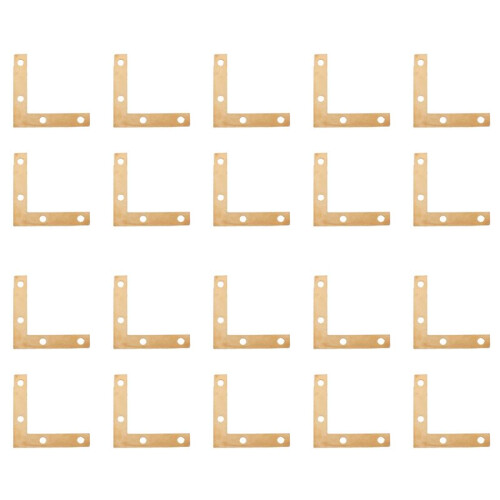 20 pcs 51mm Flat Corner Right 90º Angle Bracket Repair Plate Fixing Brace