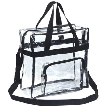 Durchsichtige Tragetasche, Verstellbarer Schultergurt und ReißVerschluss Oben, Stadionsicherheits-Reise- und Fitnessstudio-Durchsichtige Tasche,