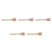 250Er-Pack -3-Zoll-Holzhonig-Loeffelstoecke, Einzeln Verpackt, Server fuer Honigglas-Spender Nieselhonig, Hochzeitsfest
