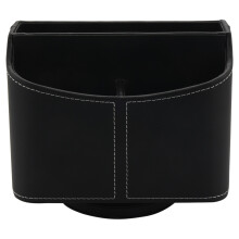 Leather Remote Control Holder,360 Degree Desk TV Remote Caddy,Bedside Table Organizer for Controller,Media,Mail