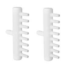2X Plastic 8-Way Aquarium Tube Splitter Air Valve