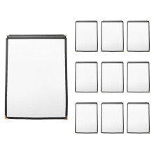 10 Paket Menyomslag - en Sida, 2 Vyer, Passar 8,5 X 11 Tums Papper - Restaurangmenyomslag