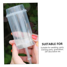 80Pcs Food Pusher Round Shaped Push-Pops Cake Cup with Lid Cake Push Pops Containers Cakepop Round Plastic Container