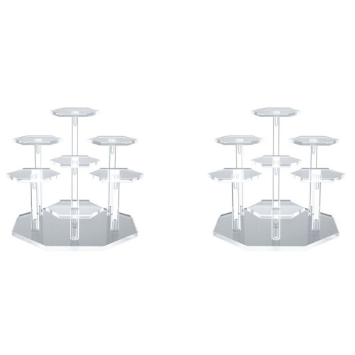 2X Akryldisplayställ för Figurer, Samlarföremål, Dockor, Action Figures Collection Organizer Hållare, Samlarföremålsställ,B