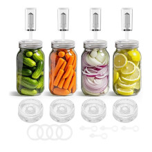 Kit de Fermentação para Frasco de Fermentação de Boca Larga, Kit de Conserva/Chucrute para Frasco de Boca Larga (Frascos Não Incluídos)