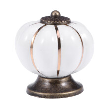 1Witte Pompoen Keramische Deurknop Voor Kastlade En Deurdecoratie