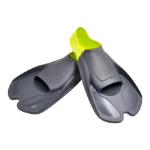 Palmes de plongée professionnelles flexibles et-Jaune gris S