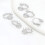 Packung mit 10 eleganten Perlenhaltern in-14k echtes Gold 9