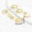 Packung mit 10 eleganten Perlenhaltern in-14k echtes Gold 4