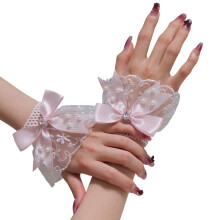 Manches de bras Lolitas, manches Ă volants, bracelet-Rose