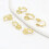 Packung mit 10 eleganten Perlenhaltern in-14k echtes Gold 11