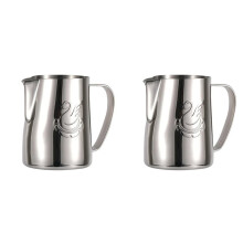 2X 600ml Stainless Steel Coffee Jug Pitcher Milk Frothing Cup Cream Maker Espresso Latte Art Tool Elegant Swan