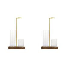 2X 2-in-1-Räucherstäbchenhalter für Stäbchen, Anti-Asche-Räuchergefäß mit Aschefänger Aus Glas und Stäbchen-Organizer für Meditation