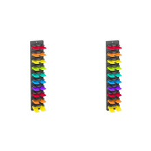 2X Hat Organizer for Baseball Caps with Built-in Spring Clips - Wall Mount Closet Hat Rack Holder