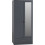 Seconique Dakota 2 Door 1 Drawer Mirrored Wardrobe Dark Grey 3