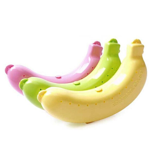 4X Cute Fruit Banana Protector Box Holder Case Lunch Container Storage Banana Case Kitchen Tools Plastic 1