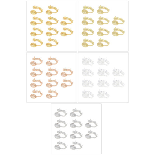 Elegante U-Clip-Ohrringe mit Perlen,-18 Karat echtes Gold 1