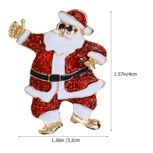 2St Metalen Kerstbroche Dames En 1