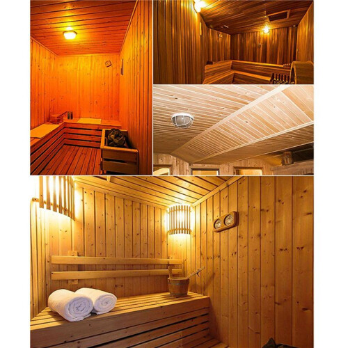 2X Round Sauna Light -Proof Explosion-Proof Light Lamp for Sauna Steam Room Bathroom Use 2