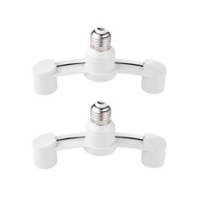 Lampfittingsplitter, 2-in-1 Lampenfittingsplitter E27 Dubbele Koppen Lamphouder, voor Gebruik Thuis, Garage, Magazijn en Kelder