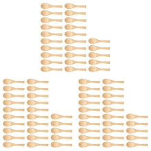 75Pcs Handmade Wooden Spoon Ice Cream Sugar Jam Honey Coffee Teaspoon Kitchen Condiment Salt Mustard Spoon