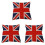 3X British Vintage Style Union Jack Flag Throw Pillow Case, Pillowcase 1