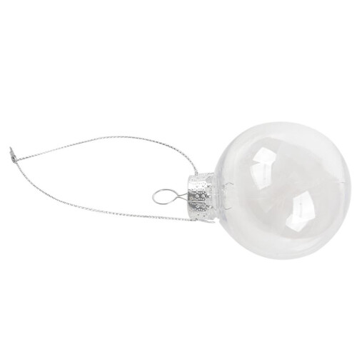 Clear DIY Baubles Shatterproof Seamless Plastic XMAS  Home Tree Decor Gift - 60Mm QTY:24 2