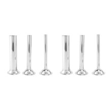 Tubo de Llenado de Embutidora de Salchicha de Acero Inoxidable de 6 Piezas Embudos Boquillas Tubo de Relleno de Piezas de Repuesto, Diámetro Base: 58