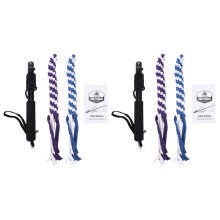 2X Flirt Pole Rope Tug Hundespielzeug, Geflochtene Baumwollmischung Seil Outdoor Interaktives Spielzeug Zum Ziehen, Jagen, Kauen, Training (L Schwarz)
