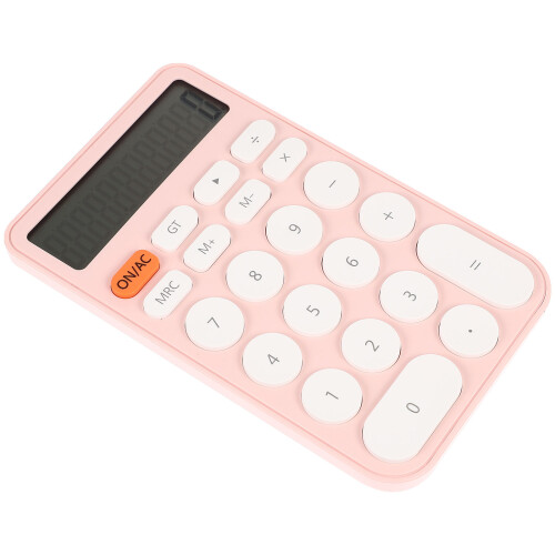 Roze Draagbare Calculator Voor Studenten, Compact En Schattig
