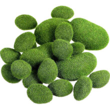 22 PeçAs, 2 Tamanhos, Rochas Artificiais, Musgo, Decorativo, Falso, Verde, Musgo, Pedras Cobertas