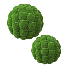 2St Groene Nepsmos Ballen Kunststof Decoratieve Mossstukjes