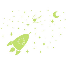 1Set Draagbare Muurstickers Baby- En Kinderkamer