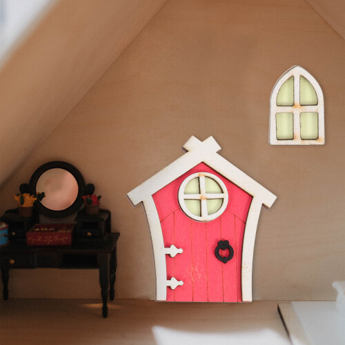 3Sets Fee Decoratie Van Hout Voor Boom En Rood 2