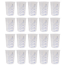 20Pcs Plastic Disposable Paint Mixing Cup Measurements Cups for Resin Epoxy Pour 600ML