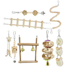 1Set Parkiet Decoratie Met Loopladder En Kauwspeelgoed