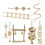 1Set Parkiet Decoratie Met Loopladder En Kauwspeelgoed 1