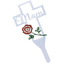 1Decoratieve Begraafplaats Stake, Wit Ijzer Tuinornament