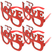 4St Stijlvolle Valentijn Hartbrillen Party Accessoires