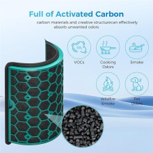 2 Pack TP04 Replacement Filter for TP04 HP04 DP04 TP05 DP05 Air Filter Activated Carbon Filter Cartridge