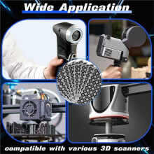 1500 Stück 6mm Hochreflektierende 3D-Scanning-Markierungen, Tracking-Punkte für 3D-Scanner & Optisches Tracking (30 Blätter/1500 Stück)