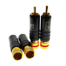 2X WBT-0144 Conector para RCA Chapado en Oro Tipo de Conector para RCA Conector de Audio y Video AV Conector de Video
