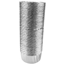 50Pcs Aluminum Foil Cupcake Cups Disposable Muffin Liners Baking Cups Aluminum Cupcake Tip Pan Ramekin Holders Little Pudding Cups-Silver