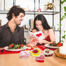 50 Pcs Valentine'S Day Heart Shaped Storage Containers, 5 Oz Heart Shaped Slime Storage for DIY CraftMaking Liquid Foam