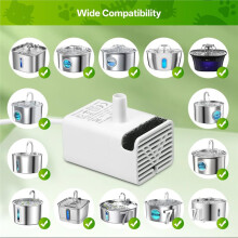 Pompe pour Fontaine à Eau pour Chat, Pompe de Remplacement JY-830 pour Fontaine à Eau en Acier Inoxydable pour Animaux de Compagnie, Pompe USB