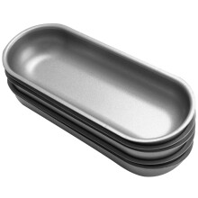5 StüCk Hot Dog Form Kohlenstoffstahl Wurstformen Antihaft Backformen Oval Hot Dog BröTchen Backform für DIY Hausgemachte Brot Werkzeug