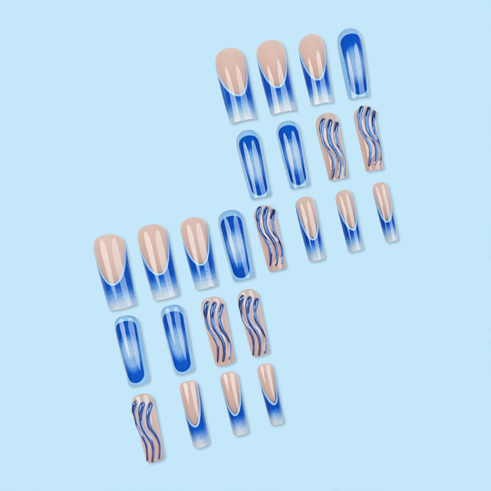 Zhouq-Outdoors 24Pcs Diy False Nails Kit For Manicure